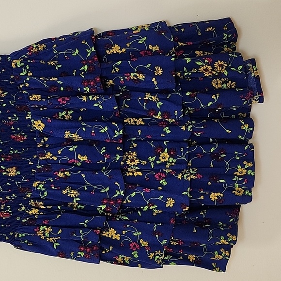 Maje Jalao Tiered Ruffled Floral Skirt Floral Blue Tiered Skirt Fairycore Sz 2/M - Picture 5 of 16